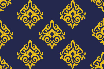 Yellow Native American  pattern design for background or wallpaper and clothing 