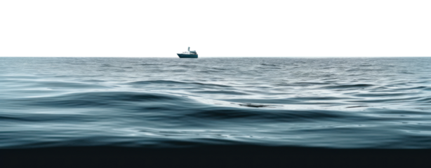 PNG  Solitary boat on vast ocean