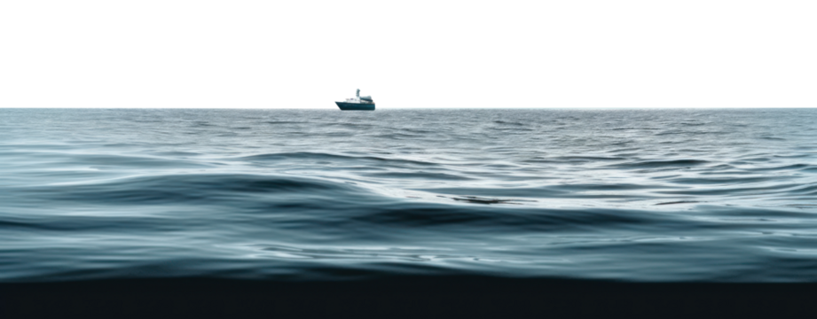 PNG  Solitary boat on vast ocean