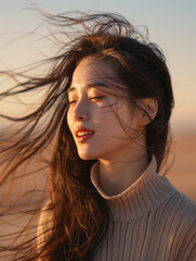 Fototapeta premium a beautiful young asian lady