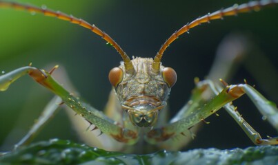 Fototapeta premium Close-up of insect antennae structure, revealing sensory adaptations and entomology