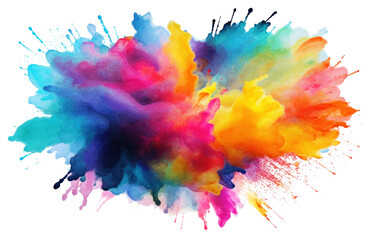 PNG  Vibrant colorful abstract paint splash