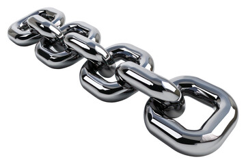 Obraz premium PNG Blockchain Chrome material white background durability protection.