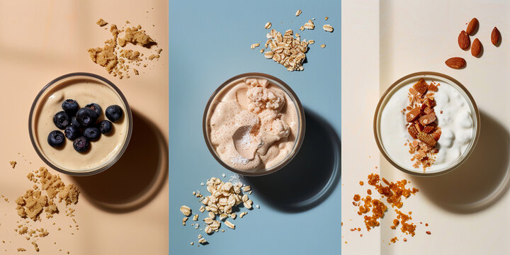 Herbalife chocolate protein shake on the table
