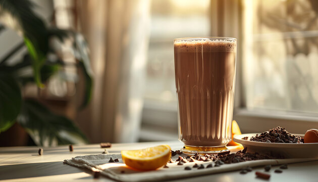 Herbalife protein shake on the table