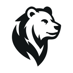 Bear tribal style. Vector drawing on a white background.
