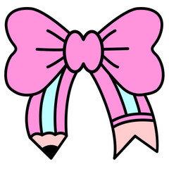 Cute Pink Bow Pencil