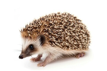 Fototapeta premium Close-Up Portrait of a Hedgehog with Spiky Fur