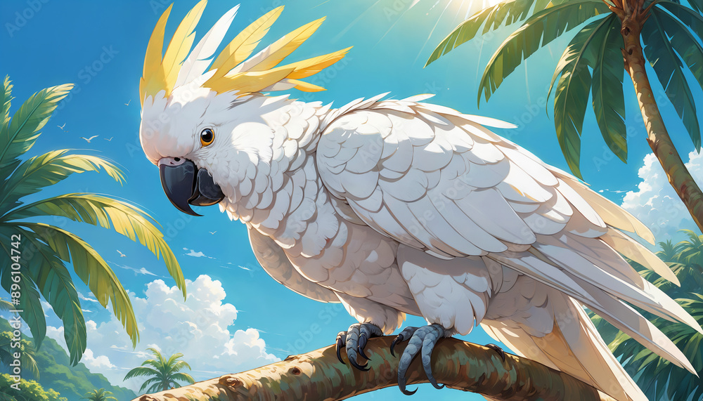 Wall mural Cockatoo in the Tropics