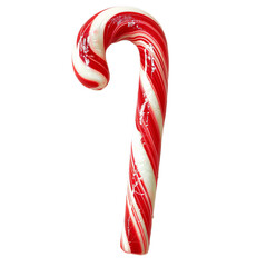 Obraz premium illustration of a candycane on the transparent background. generative ai