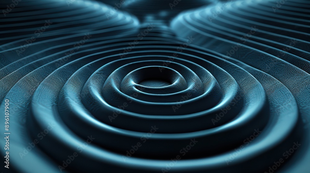 Poster layered concentric circles creating depth, 3d background, radial abstract