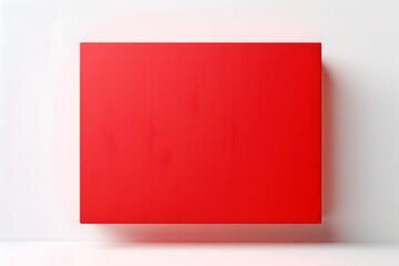 Red rectangle isolated on white background