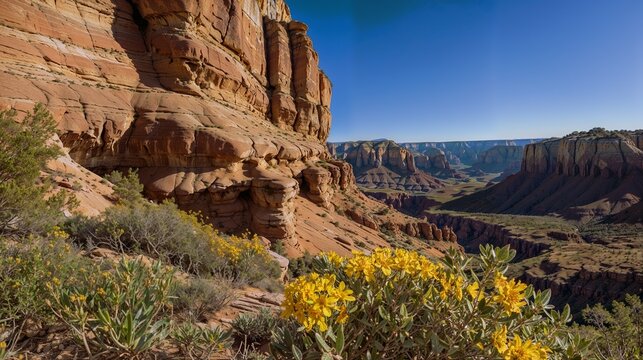 Majestic Canyon River: Serene, Scenic, Nature, Landscape, Grand, Valley, Rocky, Desert, Horizon, Tranquility