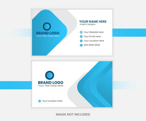 a nice professional business card design, new modern business print card design, blue color business card