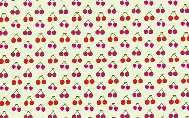 Colorful fruit cherrys peachs apples pattern are very fresh eyes and cool. beauty, fashion, geometry, colorful, fashion, kid.