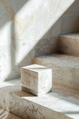 Abstract marble background with podium for product representation 