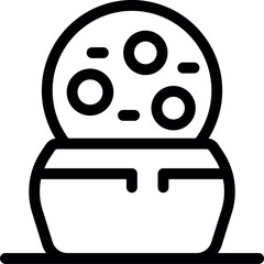 Simple lineart of a surveillance camera mounted on a wall, ensuring security and monitoring