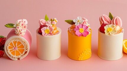 cake with fruits and berries