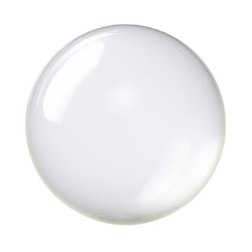 white crystal ball watercolor isolated on transparent background cutout