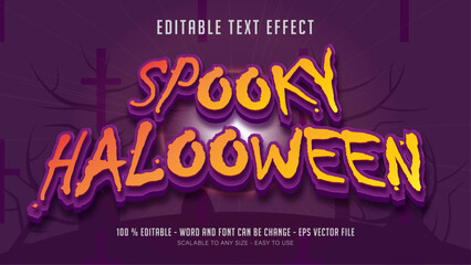 spooky halloween editable text effect