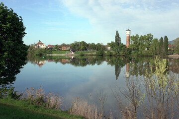 Fototapeta premium Neckar bei Ladenburg