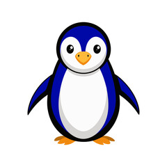Penguin color illustration vector