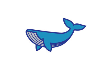 Humpback whale design logo vector symbol illustration  