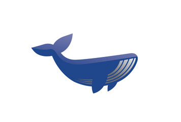 Humpback whale design logo vector symbol illustration  