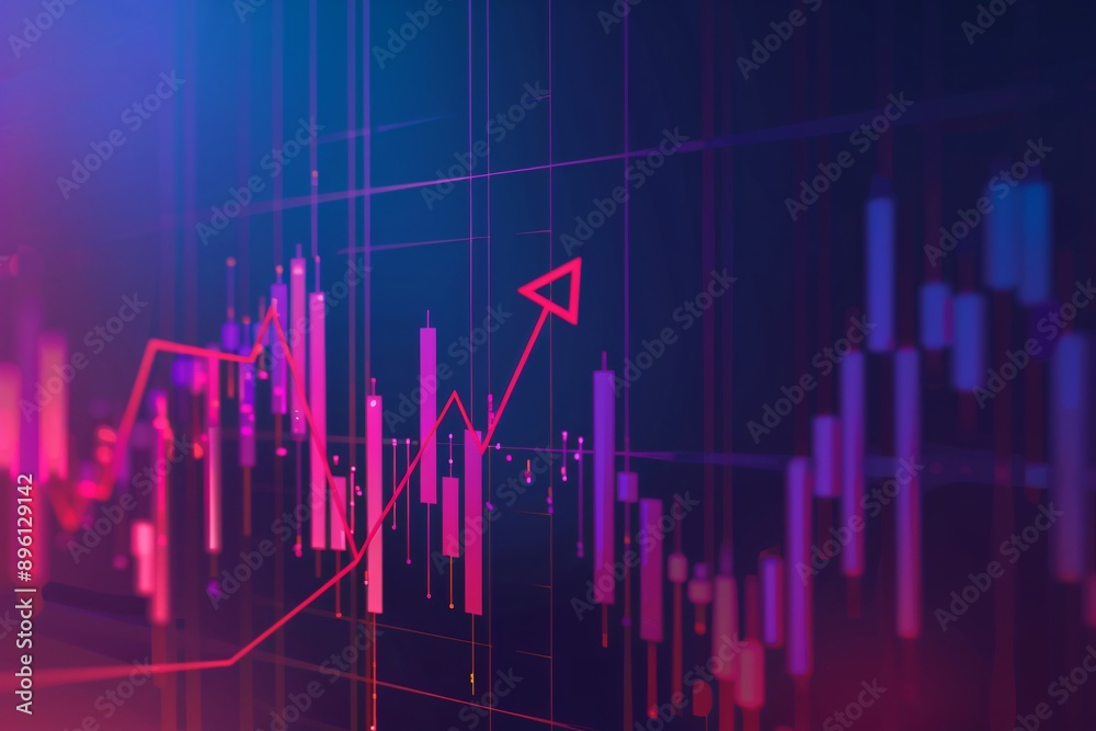 Poster stock market graph