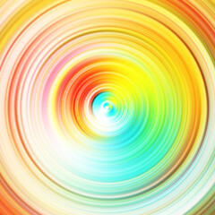 Fototapeta premium Colorful radial motion effect. Abstract rounded background. Color curves and sphere. Multi color gradient rings and circles wallpaper. Colored texture backdrop and banner.
