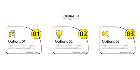 Business infographic template. 3 Step timeline journey. Process diagram, 3 options on white background, Infograph elements vector illustration.