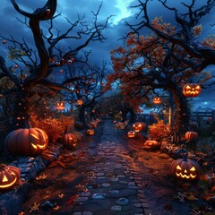 Photos of Halloween theme. Hand drawn flat halloween instagram stories card collection.