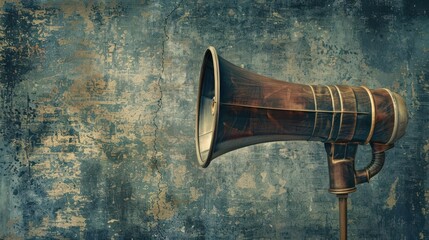 A visionary idea amplified through a megaphone marking the loud announcement of a groundbreaking concept.