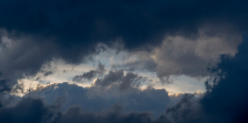 Dark and Dramatic Storm Clouds Area Background
