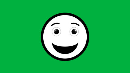 Black and white emoji with existing facing expression