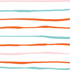 Vector hand drawn cute checkered pattern. Doodle Plaid geometrical simple texture. Crossing lines. Abstract cute delicate pattern ideal for fabric, textile, wallpaper