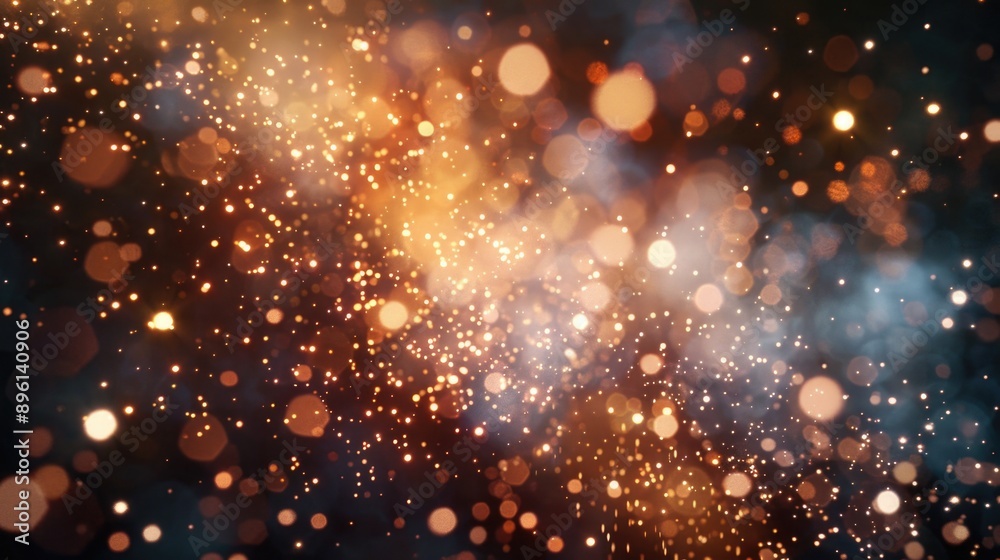 Poster a blurred image of multiple light sources, possibly from a festive or celebratory setting