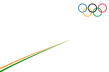 Naklejka premium Creative design for the Paris 2024 Olympics, blending French cultural symbols with modern aesthetics. Features dynamic elements, iconic imagery, and vibrant colors, celebrating unity and diversity.