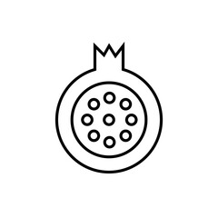 Fruits - thin line web icon set. Outline icons collection. Simple vector illustration.
