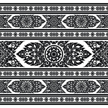 Fabric Patterns in Thai Pattern Style