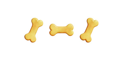 dog biscuit bone snack 3D rendering