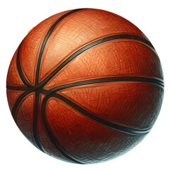 Fototapeta premium Basketball clipart, isolated watercolor vector illustration.