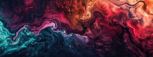 Abstract background forming colorful wavy shapes and lines