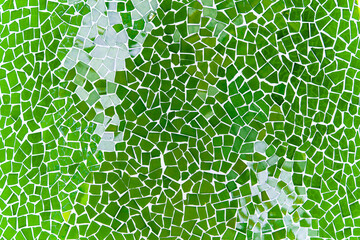 Vibrant Green Mosaic Pattern