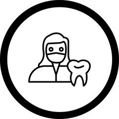 Female Dentist Icon Design