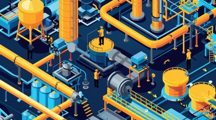 Group of individuals near manufacturing plant