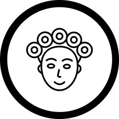 Hair Curler Icon Design