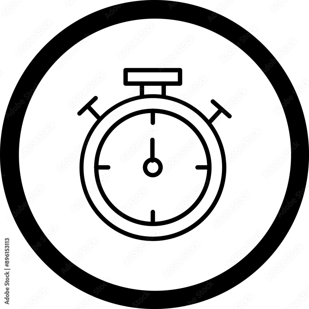 Poster stopwatch icon design