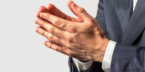 Obraz premium A professional person in formal attire celebrating with applause