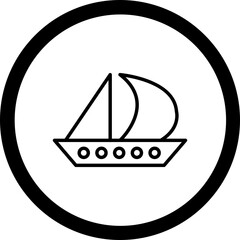 Sail boat Icon Design